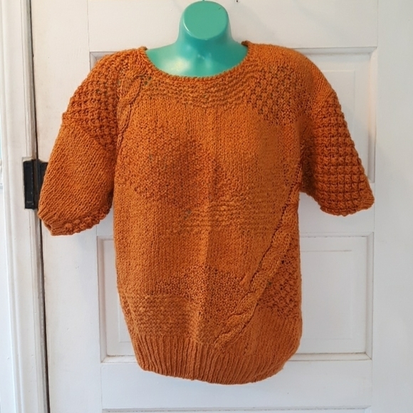 Vintage 1980s hand knitted sweater medium - Picture 1 of 2